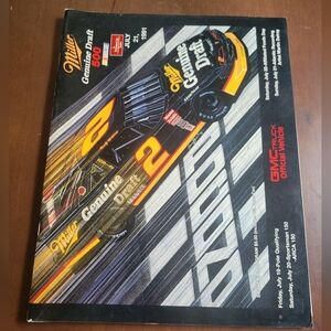 Vintage 1991 Miller Genuine Draft 500 Pocono Raceway NASCAR Race Program